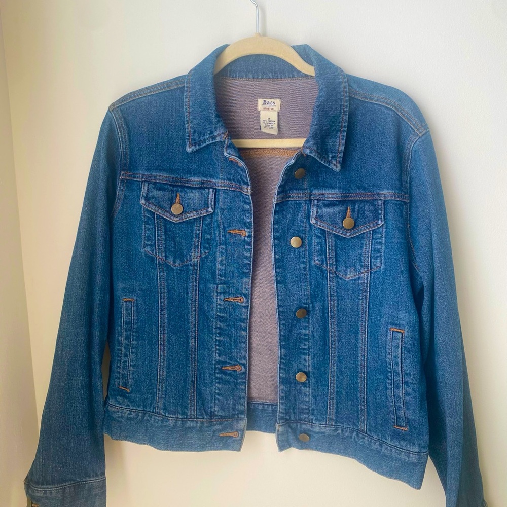 G.H. Bass & Co. Strech Women's Dark Wash Jean Jacket